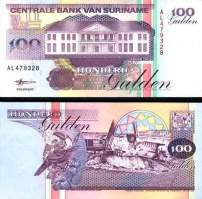 *100 Guldenov Surinam 1998, P139b UNC - Kliknutím na obrázok zatvorte -